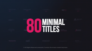 Videohive Minimal Titles Pack 28672285 Titles template preview