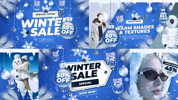 Videohive Winter Sale Fashion Promo After Effect Product Promo template preview