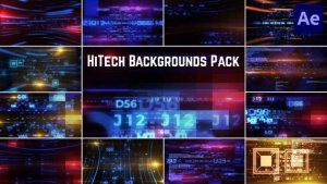 Videohive HiTech Backgrounds Pack for After Effects Elements template preview