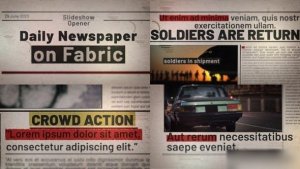 Videohive Daily Newspaper on Fabric Openers template preview
