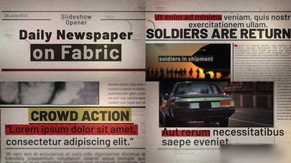 Videohive Daily Newspaper on Fabric Openers template preview