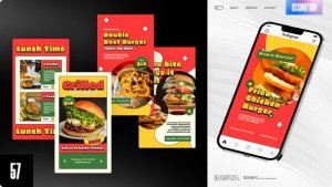 Videohive Hamburger Instagram Stories Video Displays template preview
