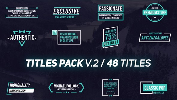 Titles Pack V.2 Video Displays template preview