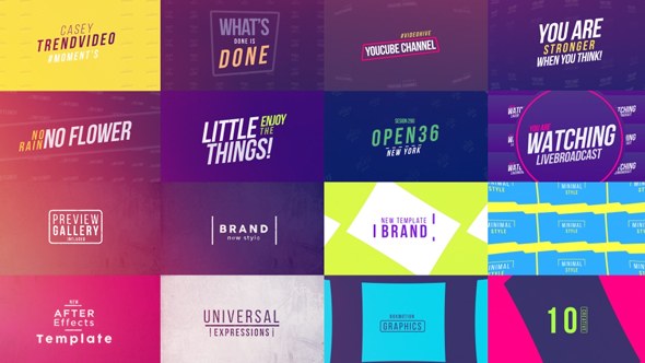 50 Creative Titles Video Displays template preview