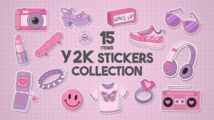 Videohive Y2K Stickers Collection Elements template preview