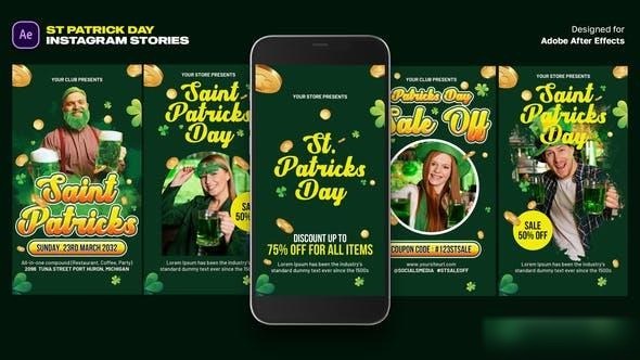 Videohive St Patrick Day Instagram Stories Openers template preview