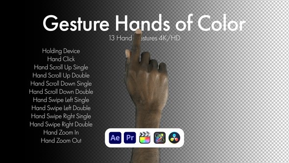 Videohive Gestures Hands of Color Elements template preview