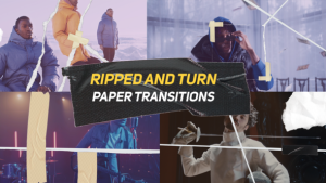 Videohive Ripped and Turn Paper Transitions Elements template preview