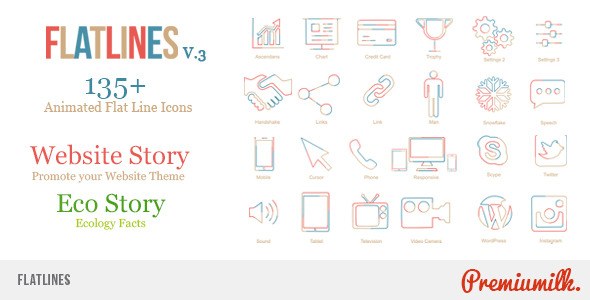 Flat Lines Video Displays template preview