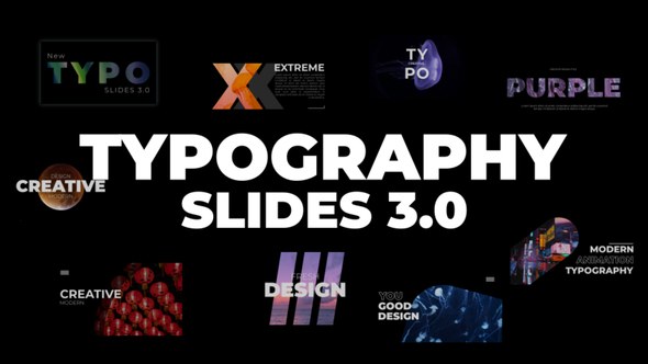 Videohive Typography Slides 3.0 | After Effects Titles template preview