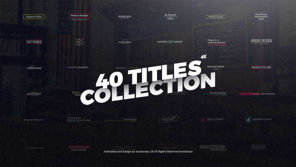 Videohive Titles 20610323 Titles template preview