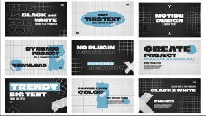 Videohive Black and White Slides | AE Elements template preview