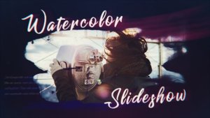 Videohive Ink Watercolor Slideshow Video Displays template preview