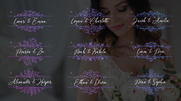 Videohive Wedding Titles - Horizontal Frames Titles template preview