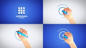 Videohive Hand Drawing Blueprint Logo Reveal Logo Stings template preview