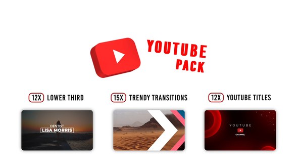 Videohive Youtube Pack 31759622 Titles template preview