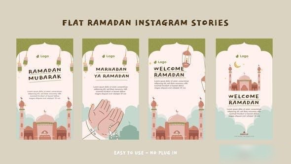 Videohive Flat Ramadan Instagram Stories V1 Ramadan template preview