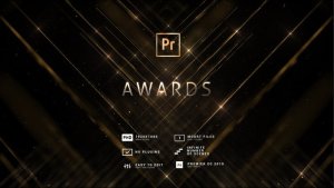 Awards Titles | Lines and Particles MOGRT Premiere Pro template preview