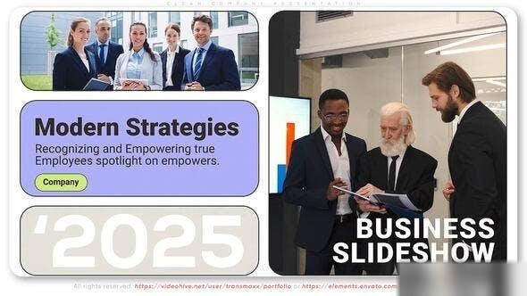 Videohive Clean Company Presentation Openers template preview