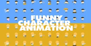 Funny Character Animations Video Displays template preview