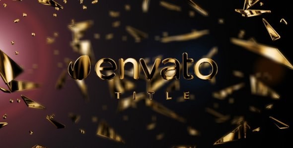 Gold Fragments Video Displays template preview