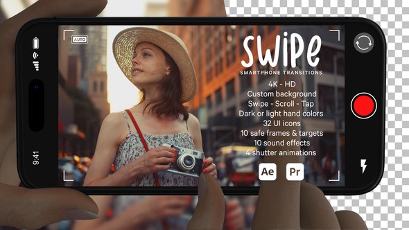 Videohive Smartphone Swipe Transitions | AE & Premiere Pro Template Elements template preview