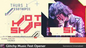Videohive Glitchy Music Fest Opener Openers template preview