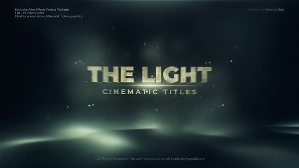 Videohive The Light Cinematic Title Titles template preview