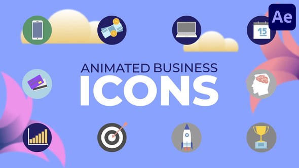 Videohive Animated Business Icons for After Effects 47349752 Elements template preview