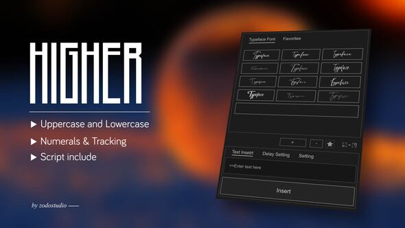 Videohive Animated Typeface - Higher Titles template preview