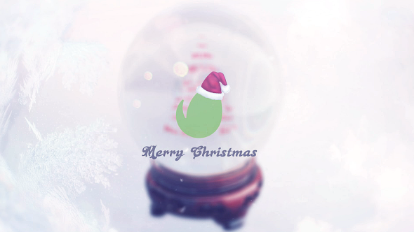 Christmas Snow Globe Grettings Video Displays template preview