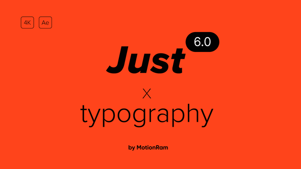 Videohive Just Typography 6.0 Titles template preview