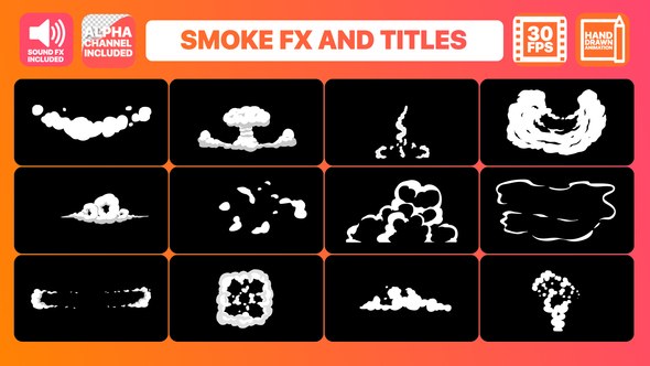 Hand Drawn Smoke FX and Titles Video Displays template preview