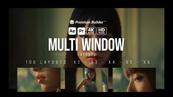 Videohive Multi Window Layouts Video Displays template preview