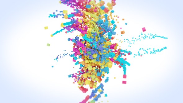 Videohive Colorful Cubes Logo Reveal Logo Stings template preview