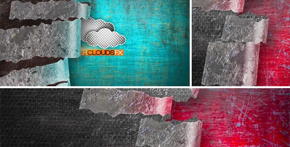 Metal Peal-off Logo Reveal Video Displays template preview