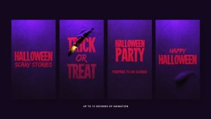Videohive Halloween Scary Stories Video Displays template preview
