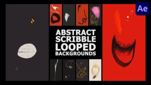 Videohive Abstract Scribble Vertical Looped Backgrounds | After Effects Elements template preview