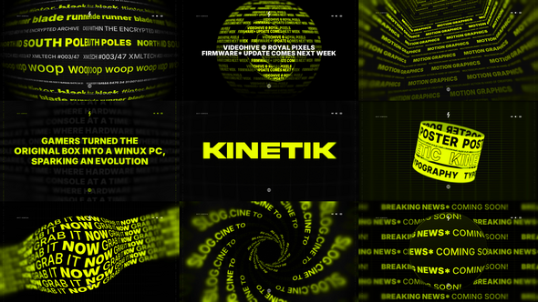 Videohive Kinetic Posters 59698001 Titles template preview