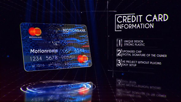 Plastic Card Presentation Video Displays template preview