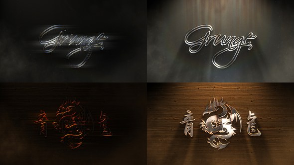 Videohive Grunge Metal Logo Logo Stings template preview