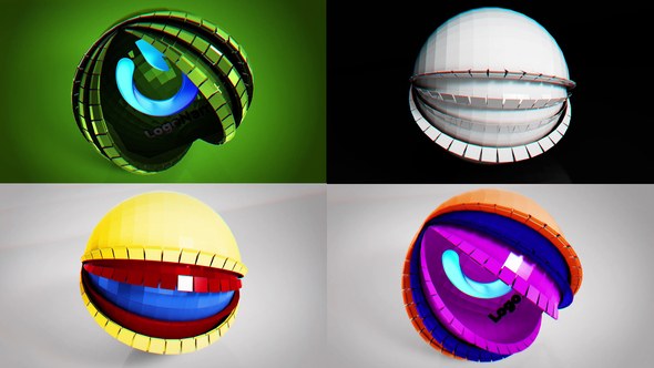 Videohive Abstract Sphere Unfolding Logo Stings template preview
