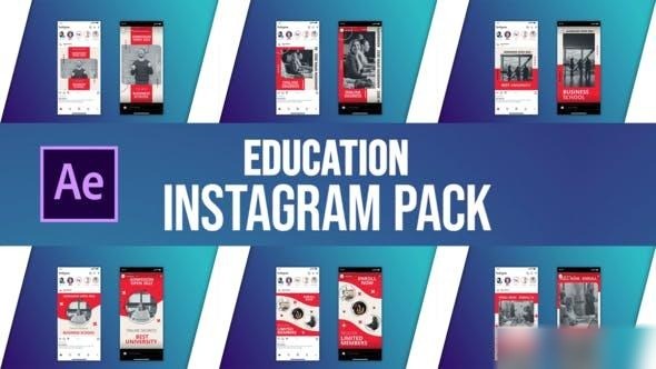 Videohive Education Instagram Pack for After Effects Openers template preview