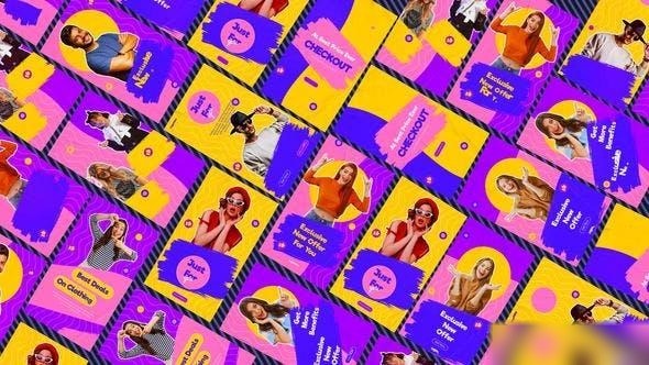 Videohive Exclusive Offer Funky Instagram Story Elements template preview