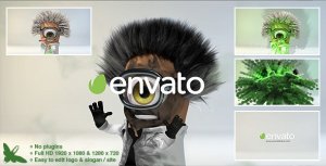 Mad Scientist Logo Video Displays template preview