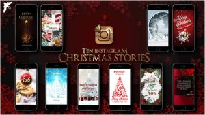 10 Instagram Christmas Stories Video Displays template preview