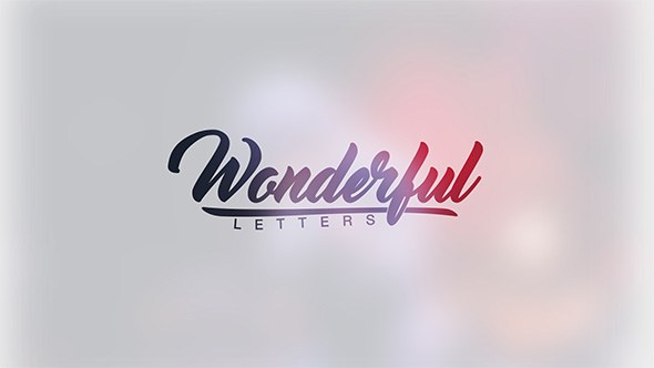 Wonderful Letters Video Displays template preview