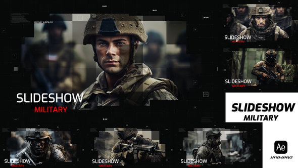 Videohive Military Slideshow 49001684 Video Displays template preview