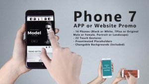 Smartphone 7 App Promo Video Displays template preview