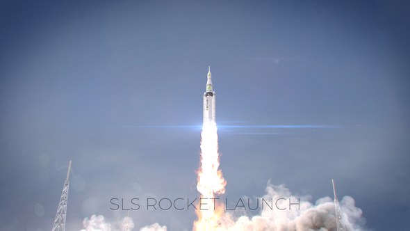 Videohive SLS Rocket Launch Elements template preview